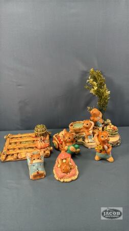 HAND PAINTED STONECRAFT LOT BY PENDELIN