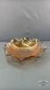 IRIS PATTERN 11IN CARNIVAL GLASS RUFFLED BOWL