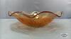 IRIS PATTERN 11IN CARNIVAL GLASS RUFFLED BOWL - 2