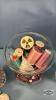 (3) CONTAINTERS OF BUTTONS, THREAD AND MARBLES - 4