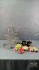 MINATURE 11IN LONG SHOPPING CART WITH CONTENTS