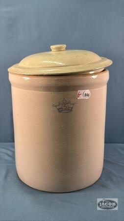 5 GALLON CROCK WITH (2) HAIR LINE CRACKS
