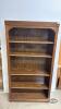 OAK VERNIER (5) SHELF BOOK CASE - 2