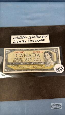 CAN. 1954 $20 BILL