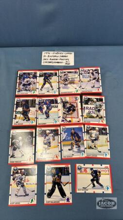 1990 BUFFALO SABRES HOCKEY CARDS
