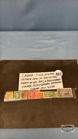(7) OLD CAN. USED STAMPS
