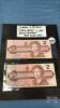 (2) CAN. 1986 $2 BILLS