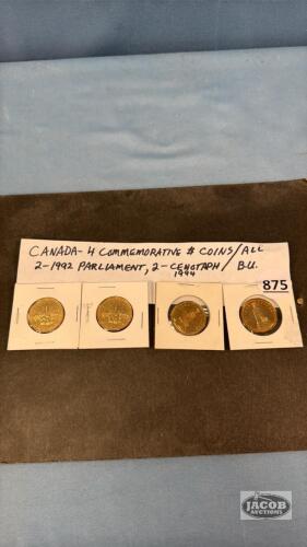 (4) CAN. COMMEMORATIVE $1 COINS