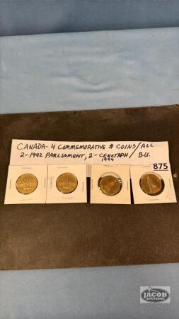 (4) CAN. COMMEMORATIVE $1 COINS