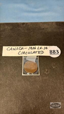 CAN. 1906 LG. 1CENT COIN