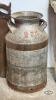 MILK CAN WITH (3) HAND SAWS AND (1) PRY BAR - 6