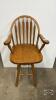 OAK SWIVAL BAR STOOL - 2