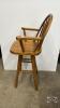 OAK SWIVAL BAR STOOL - 3