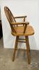 OAK SWIVAL BAR STOOL - 5