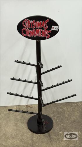 WOODEN SWIVAL ORNAMENT RACK MISSING (1) ARM