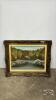 FRAMED AUTUMN SCENE ON BOARD BY DORIS CLARK