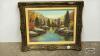 FRAMED AUTUMN SCENE ON BOARD BY DORIS CLARK - 2