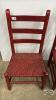 PAIR OF LADDER BACK CHAIRS WITH WOVEN SEATS - 2