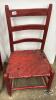 PAIR OF LADDER BACK CHAIRS WITH WOVEN SEATS - 3
