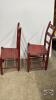 PAIR OF LADDER BACK CHAIRS WITH WOVEN SEATS - 4