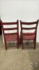 PAIR OF LADDER BACK CHAIRS WITH WOVEN SEATS - 5