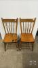 PAIR OF PRESS BACK CHAIRS - 2