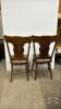 PAIR OF PRESS BACK SIDE CHAIRS - 4