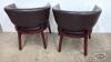PAIR OF VINYL CLAD TUB CHAIRS - 6