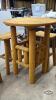 WOODEN PATIO SET WITH TABLE AND (4) STOOLS - 3