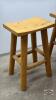 WOODEN PATIO SET WITH TABLE AND (4) STOOLS - 4