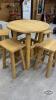WOODEN PATIO SET WITH TABLE AND (4) STOOLS - 5