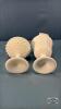 (2) MILK GLASS PEDESTAL PIECES - 4