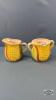 PAIR OF CERAMIC CREAM AND SUGAR 3IN TALL