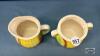 PAIR OF CERAMIC CREAM AND SUGAR 3IN TALL - 3