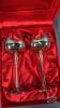 (2) SILVER PLATE WINE GLASSES IN BOX - 2