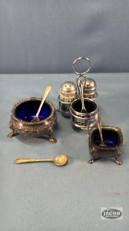 COBALT BLUE / SILVER PLATE LOT