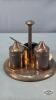 SILVER PLATE CONDEMENT SET - 4