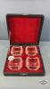 SET OF (4) HEAVY CRYSTAL GLASS SALT CELLS