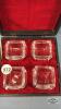 SET OF (4) HEAVY CRYSTAL GLASS SALT CELLS - 2