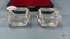 SET OF (4) HEAVY CRYSTAL GLASS SALT CELLS - 3