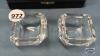 SET OF (4) HEAVY CRYSTAL GLASS SALT CELLS - 4