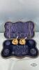 (2) SILVER PLATE FOOTED SALT CELLS WITH SPOONS