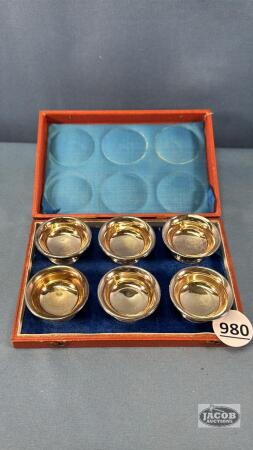 SET OF STERLING SALT CELLS IN CASE