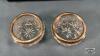 PAIR OF GLASS SALT CELLS WITH STERLING SILVER RINGS - 3