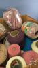 BOX OF YARN AND CROCHET COTTON - 5