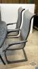 OUTDOOR METAL PATIO TABKE WITH (6) CHAIRS - 7