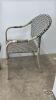 PATIO CHAIR AND MATCHING 20IN WIDE GLASS TOP TABLE - 3