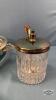 10IN ANCHOR GLASS PIE PLATE IN SILVER PLATE STAND - 4