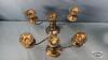 PAIR OF SILVER PLATE TRIPLE CANDLELABRA - 5