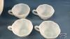 MILK GLASS PUNCH BOWL WITH 12 CUPS - 3
